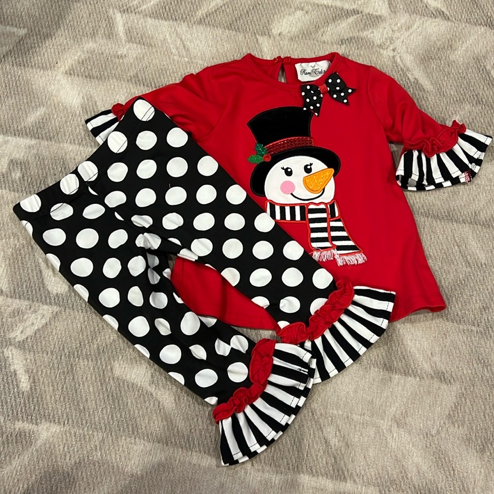 Rare Editions NWOT Christmas holiday 12m two piece outfit